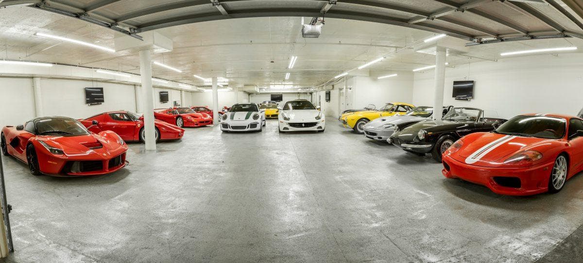 Secure warehouse storage for luxury hypercars