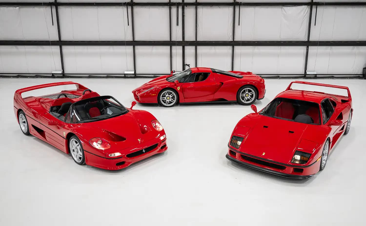 Luxury hypercar collection in showroom